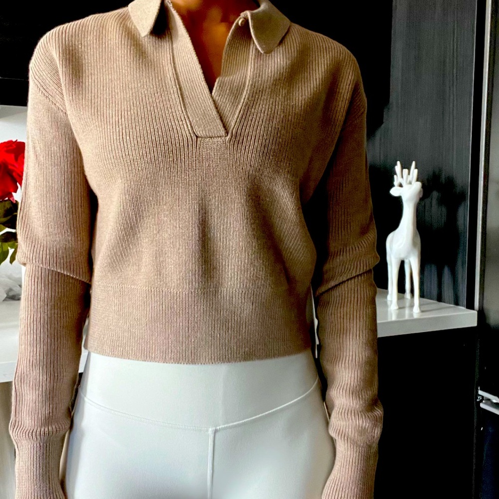 Lululemon Collared Merino Wool Blend Sweater - M
